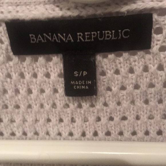 Fabulous White Pure Cotton Knit Sweater Banana Republic SZ Small - Picture 3 of 5